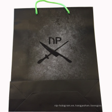 Bolsa de papel de compras con nuevo logotipo personalizado